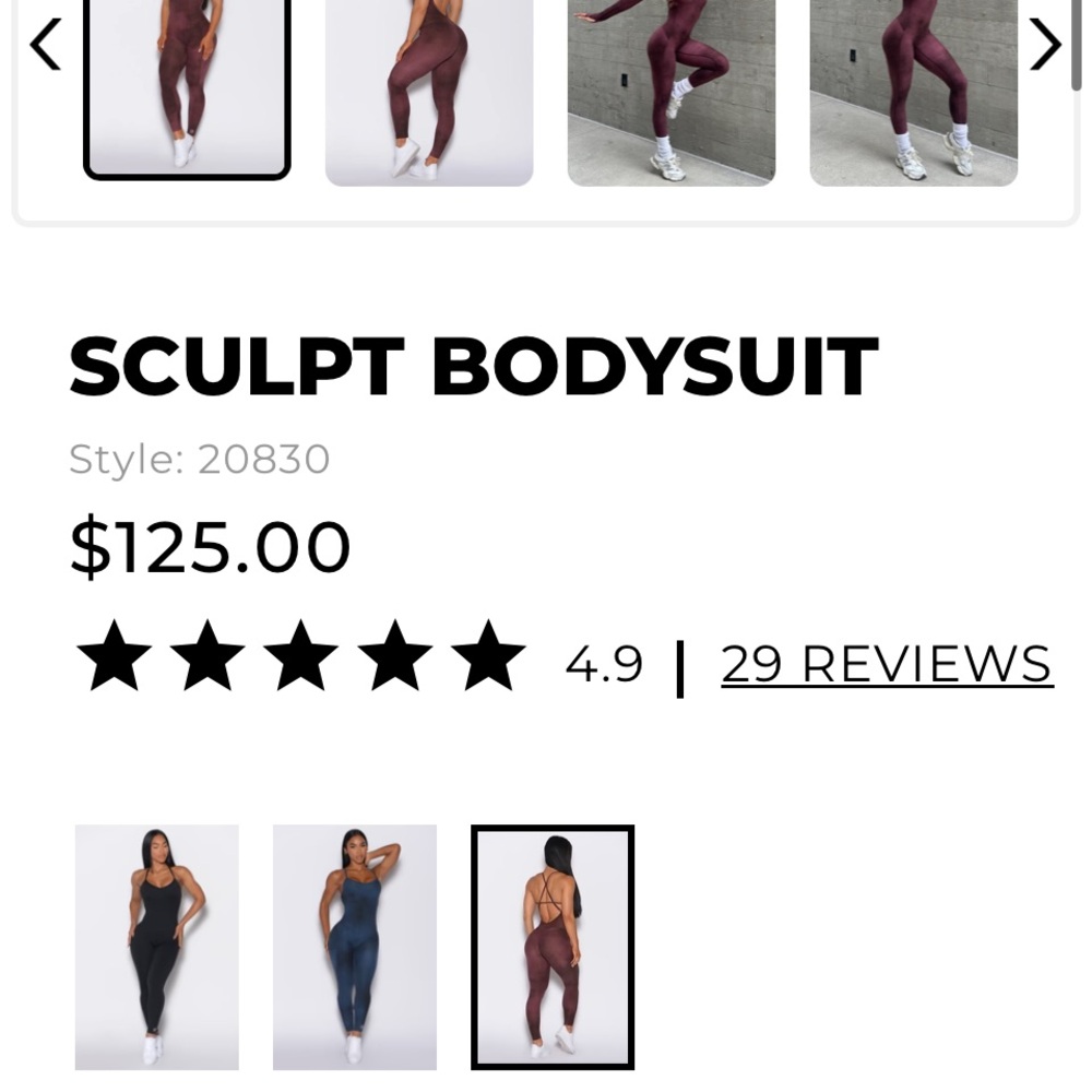 Bombshell Sculpt Bodysuit Jumpsuit in Tan/Gray - Picture 3 of 7